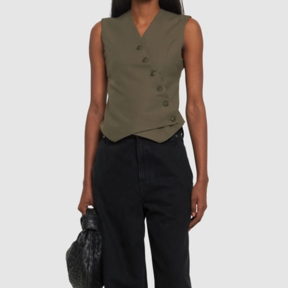 The Frankie Shop Olive Button Down Shirt